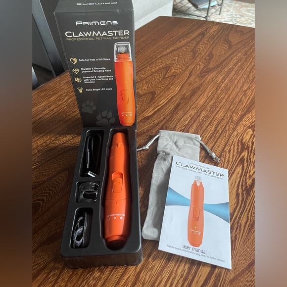 NEW Primens Clawmaster Nail Grinder for All Pets, USB Charge, 2 Speeds - Picture 1 of 7